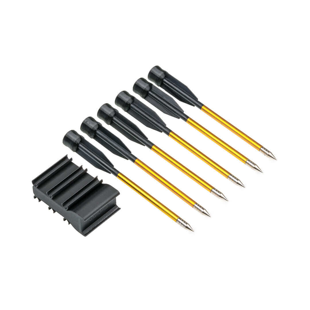 COMBI | ARROW HOLDER Cal.68 | Arrow holder + 6 Arrows | Black | T4E HDR68 | HDX68 | HDS68 | HDB68 TR68 – Arrow Holder + 6 Arrows | Cal. .68 | Umarex HDR68 / TR68 | HDX68 / TX68 | HDS68 / TS68 | HDB68 / TB68 ✔️ Turn your marker into a true home defense bea
