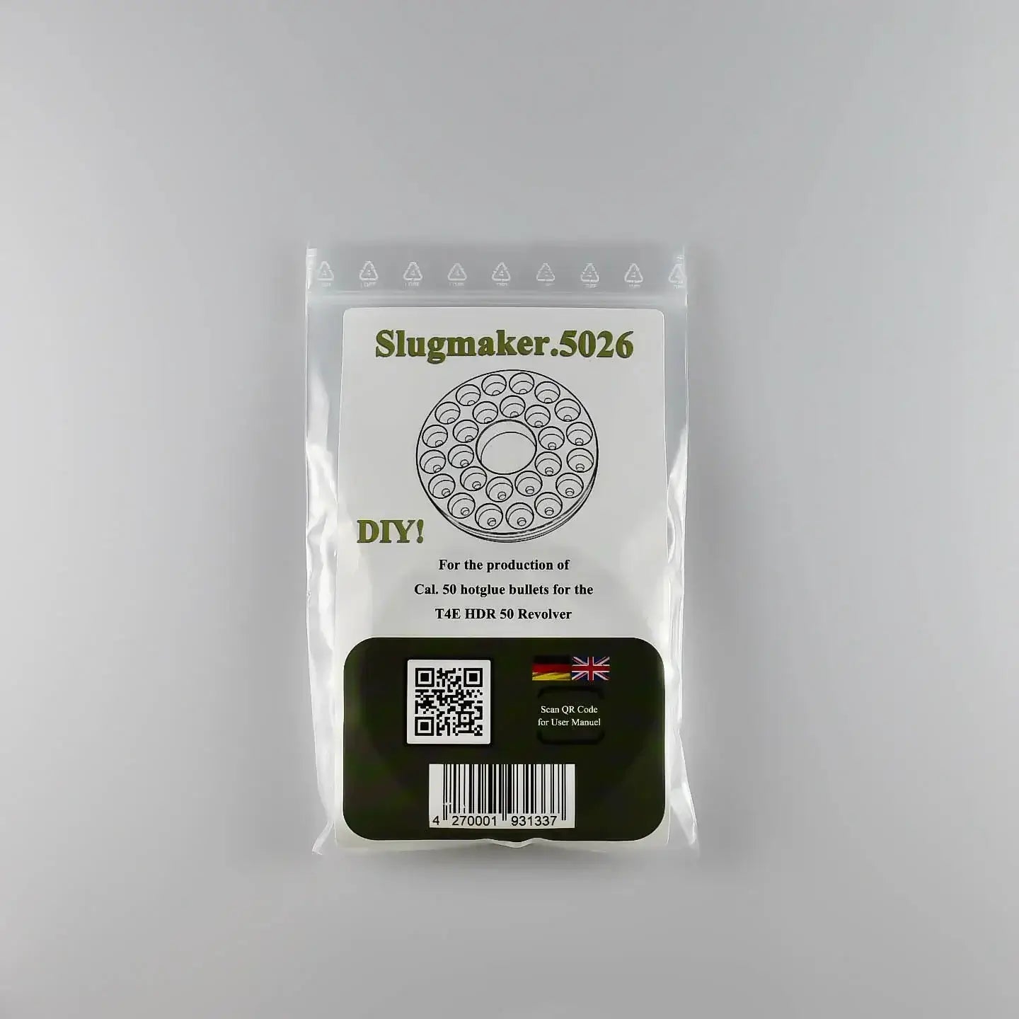 Slugmaker 50.26, for HDR50, DIY Hot Glue Bullets, NEW VERSION 12.45 and 12.5D – Slugmaker 50.26 DIY Hot Glue Ammo Mold HDR50 TR50 12.45 + 12.50mm 26 Rounds ✔️ Make Your Own Slugs🔧 Dual Bore Sizes: 12.45mm + 12.50mm💥 Up to 26 Shots Per Mold📦 Includes Pi