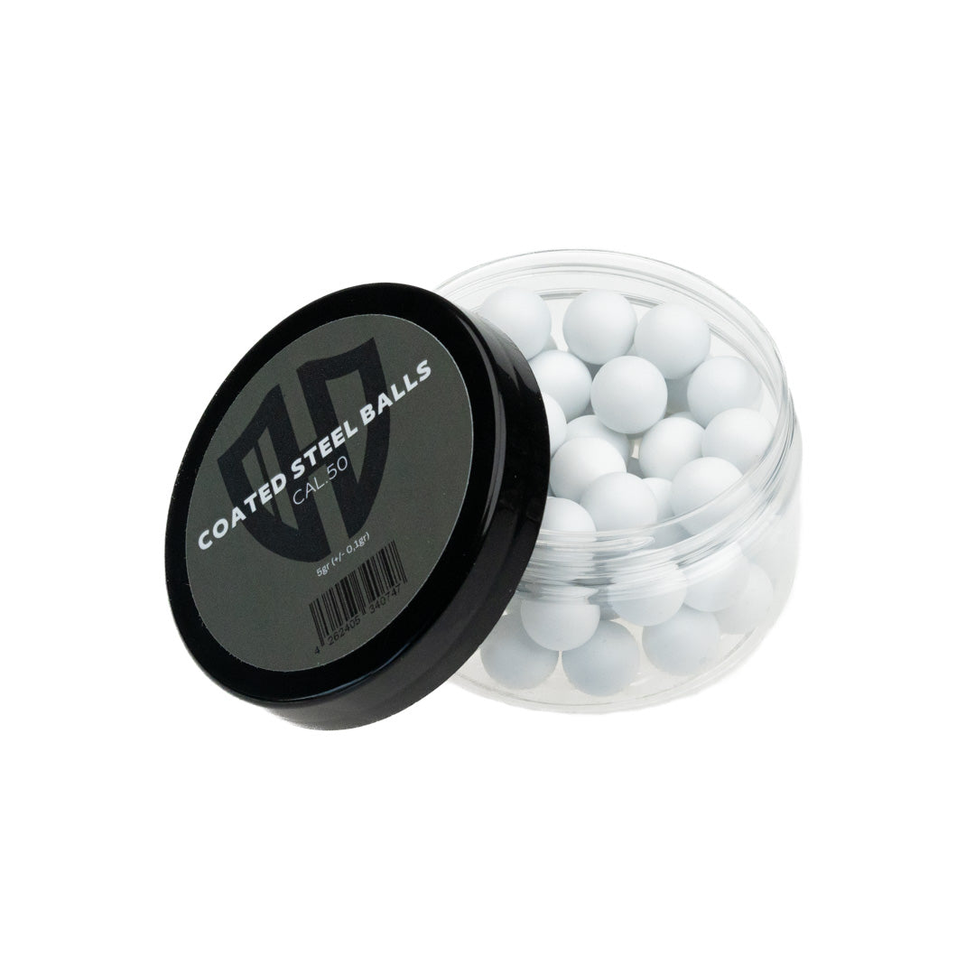 50 x COATED STEEL BALLs | 5g | EXTREMELY HARD | HDR50 | HDP50 | ALFA 1.50 | AEA Challengers | Cal.50 WHITE TR50 TP50 - Z-RAM Shop