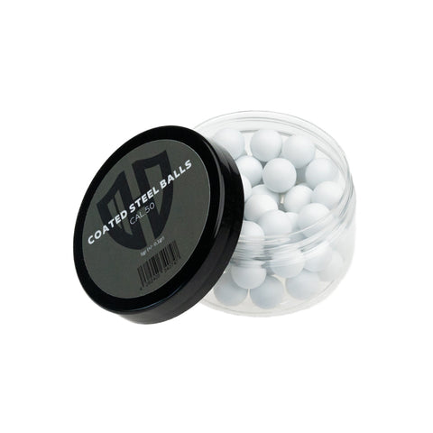 50 x COATED STEEL BALLs | 5g | EXTREMELY HARD | HDR50 | HDP50 | ALFA 1.50 | AEA Challengers | Cal.50 WHITE - Z-RAM Shop