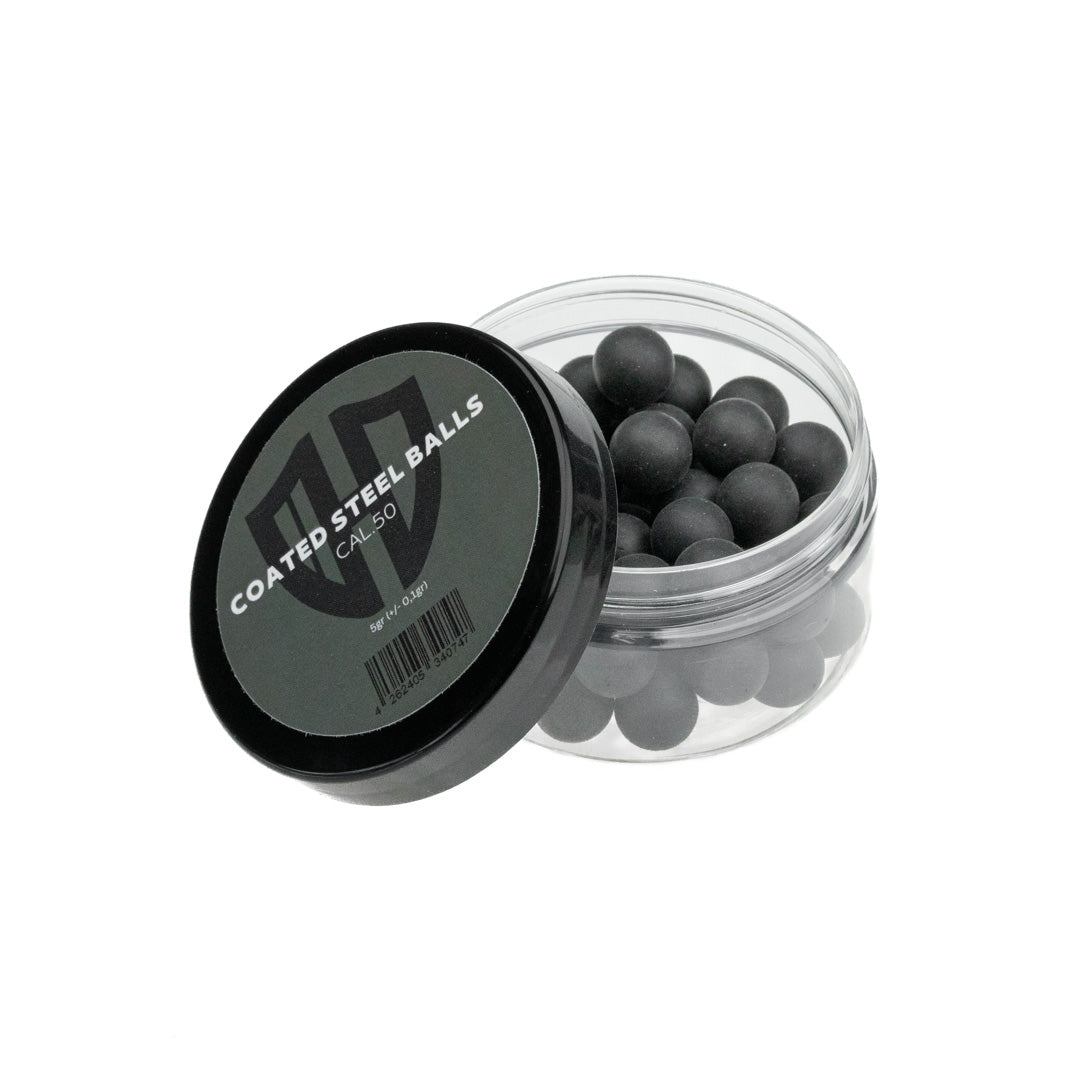 50 x COATED STEEL BALLs | 5g | EXTREMELY HARD | HDR50 | HDP50 | ALFA 1.50 | AEA Challengers | Cal.50 BLACK TR50 TP50 - Z-RAM Shop
