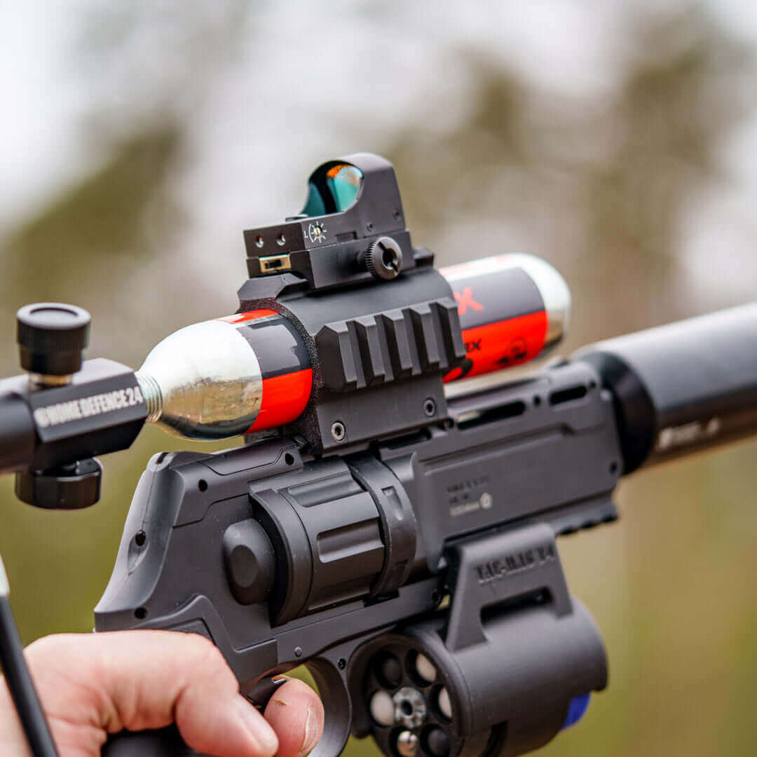 BOTTLE CLAMP 3x Picatinny rail HDR50 HDR68 HDB68 88g capsule TR50 – Bottle Clamp 3x Picatinny Rail for 88g CO₂ Capsule HDR50 / HDR68 / HDB68 ✔️ 3x Picatinny rails for optics, grips & more💥 Secure mount for your 88g CO₂ setup⚠️ Works with Z-RAM HPA/CO₂ ad