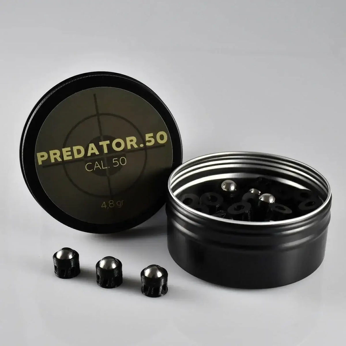 50 x Predator.50 HDR 50 BLACK, MAXIMUM POWER, Perfect fit, 12.5 x 4.8g, cal 50 Perfect for Paintball Browse now at Z-RAM.net. Use discount code 5ZRAM. Predator BLACK Cal.50 50pcs HDR50 TR50 Steel Core Max Power ✔️ 10mm Steel-Tip Ammo🔧 Perfect Fit in Stan