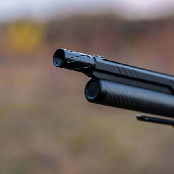 Z-RAM burnished steel muzzle brake with 22 by 1.5 thread and .684 bore