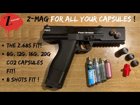 Z-RAM Z-MAG for First Strike FSC and PepperBall TCP: 8–20 g CO₂ Capsules and Z.68s — Full Original Presentation