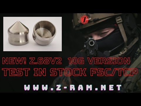 Original Z-RAM video thumbnail: I test the NEW Z.68v2 10g Version in a Stock FSC TCP 5" 7" Barrel HDR68 VKS HDX68 M17 0.68 Slugs