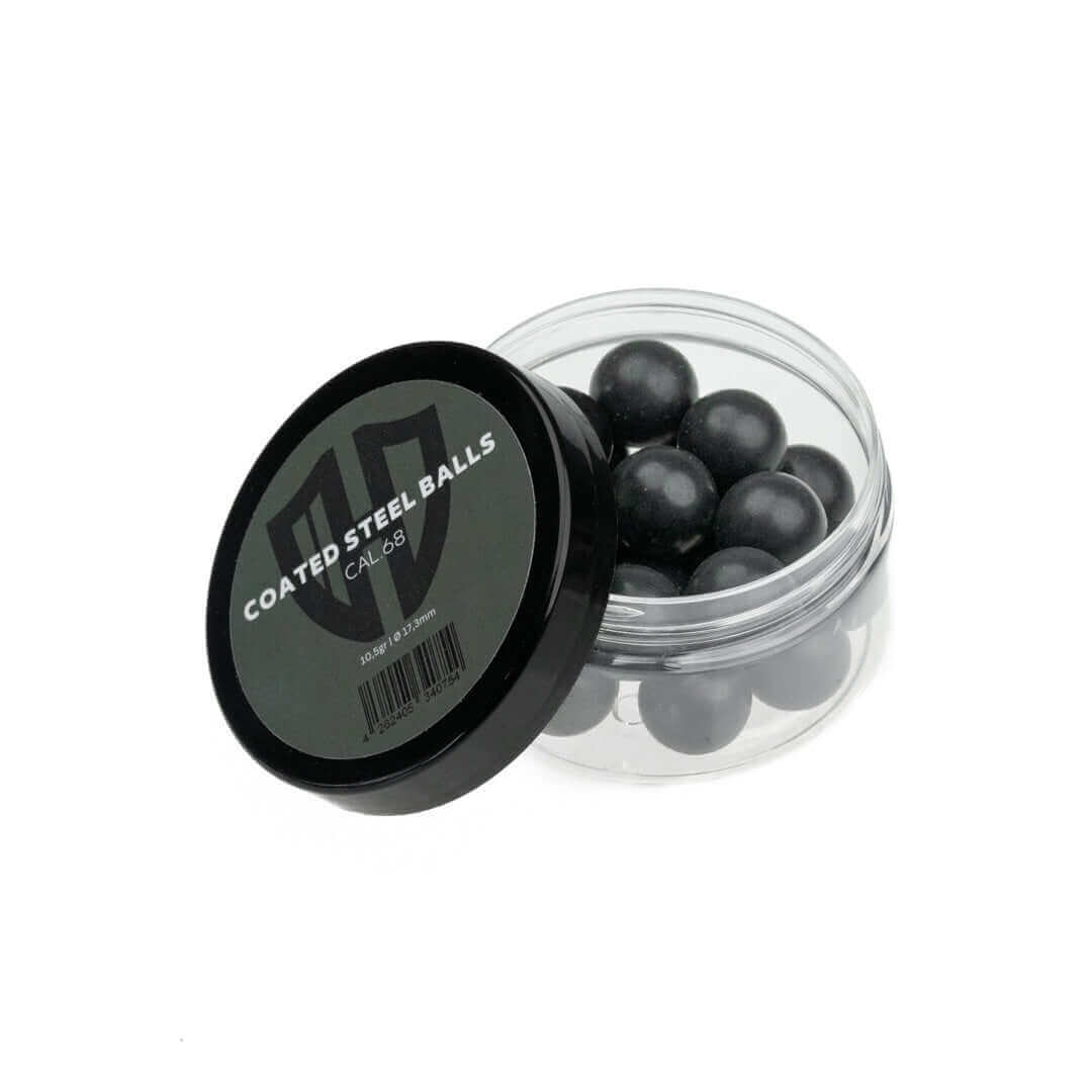 20 x PALLINE IN ACCIAIO RIVESTITO 10,5 g ESTREMAMENTE DURE HDR68 HDS68 HDX 68 HDB 68 Cal.68 NERO