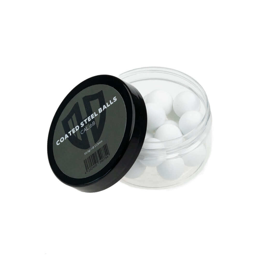 20 x BILLES EN ACIER REVÊTU  10,5g EXTRÊMEMENT DUR  HDR68  HDS68  HDX 68 HDB 68 Cal.68 BLANC
