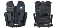 New Legion Tactical Vest Carrier black – New Legion Tactical Vest Carrier – Black 🦺 All-in-one vest: battle pack, tank carrier, tool bag & backpack🎯 Added chest & back protection🧰 Multiple pockets for tools, CO₂ capsules, gear & provisions🔄 Modular se