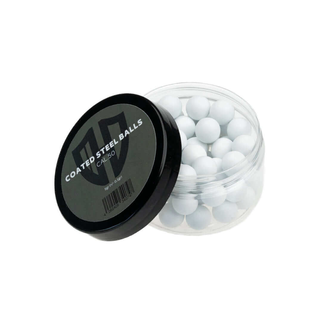 50 x BILLES EN ACIER REVÊTU 5g EXTRÊMEMENT DUR HDR50 HDP50 ALFA 1.50 AEA Challengers Cal.50 BLANC TR50 TP50