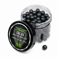 175x NYLON BALLS Cal.43 IMPACT CORE Walther PPQ  TPM1 Glock  Hard plastic 0.5g