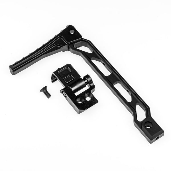 Coronha de ombro Huben GK1 em alumínio preto anodizado, dobrável, com trilhos Picatinny adicionais. Perfeita para peças e acessórios de paintball. Veja agora em Z-RAM.net. Use o código 5ZRAM. Z-RAM CORONHA DOBRÁVEL para Huben GK1 – Alumínio CNC preto anodi