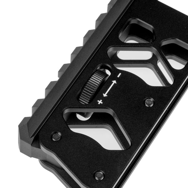 Adjustable rail Picatinny 11 à 21 mm Picatinny HP MAX 1 HP MAX MK2 jusqu’à des chargeurs de 12 coups. Parfait pour les accessoires et pièces de rechange pour pistolets de paintball. Découvrez maintenant sur Z-RAM.net. Utilisez le code promo 5ZRAM. RAIL PICATINNY RÉGLABLE Z-RAM (11 mm → 21 mm) | Aluminium 7075 | Bla