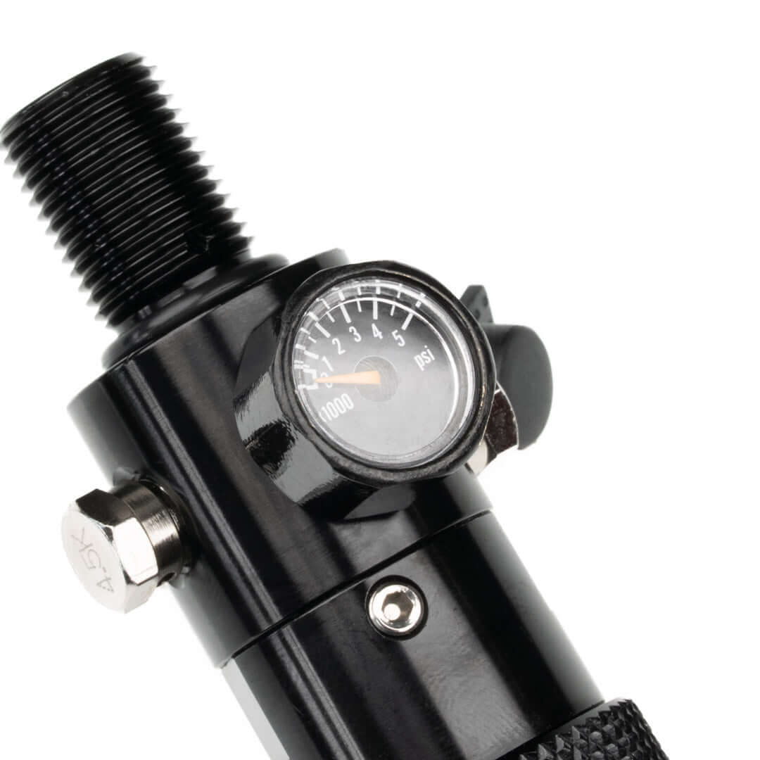 0.2 LITER bottle incl. 850 PSI On/Off Slide Valve Air Tank Regulator 3000 PSI Umarex T4E FSC Valken Pistelle X-68- Option 850 PSI output + 0.2 L bottle – Performance upgrade for Paintball Air Tanks, by Z-RAM