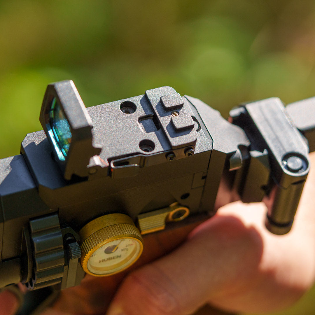 KOMBO | MONTIRA ZA CRVENU TOČKU + ADAPTER ZA KOLJENO | CNC ALU | crno anodizirano | Huben GK1 | RMR 3.0