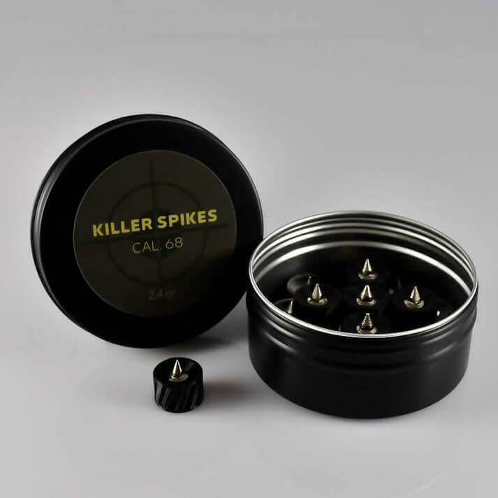 20 x Kal.68 KILLER SPIKES für HDR68 MAXIMALE LEISTUNG Perfekte Passform, Schwarz