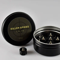 20 x Cal.68 KILLER SPIKES for HDR68 MAXIMUM POWER Perfect fit, Black – KILLER SPIKES Cal.68 2.5g HDR68 TR68 EXTREME PENETRATION 20x BLACK ✔️ Deadly sharp 7mm spike🔧 Perfect fit for HDR68 / TR68 drum💥 High velocity & deep penetration📦 20x extreme impact