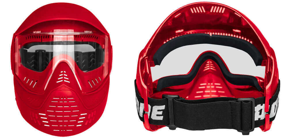 Maska Paintballowa Field #ONE Single - czerwona