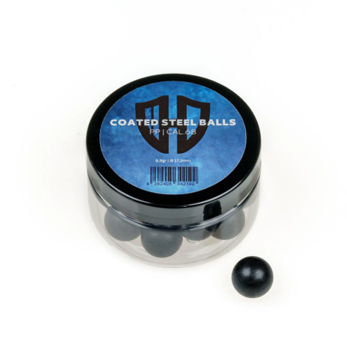 20 x COATED STEEL BALLs  9.9g  EXTREMELY HARD  HDR68  HDS68  HDX 68 Pistelle X-68 HDB 68  Cal.68 BLACK
