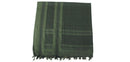 Shemagh / PLO cloth with Fringes - olive/black – ✔️ Classic Shemagh / PLO Scarf – Sand/Black Traditional tactical scarf for protection and style in any terrain. 💥 Details Classic Shemagh / PLO cloth with fringed edges Size: approx. 115 x 110 cm – ideal f