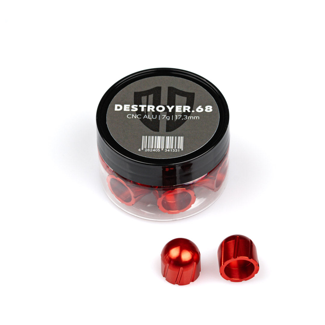12x ZERSTÖRER.68 | CNC-ALU | 7g | 17,3 mm |rot | HDR68 | HDS68 | FSC | Milsig