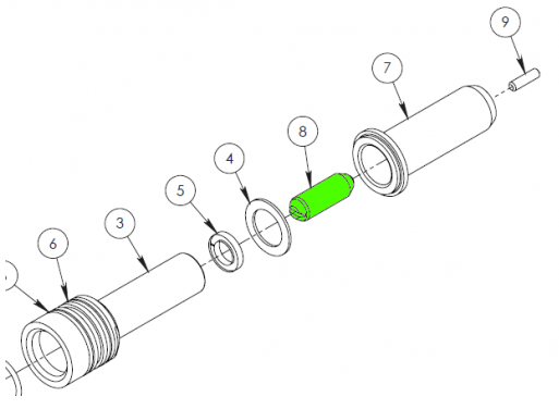 Z-RAM Power-Pin & tornillo de acero (+14 Joule) TCP FSC T8.1 T9.1 VKS